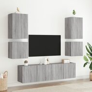 Tv-wandmeubel 40,5x30x40 cm bewerkt hout grijs sonoma 4