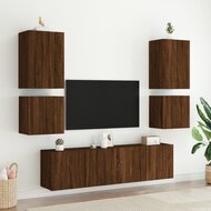 Tv-wandmeubel 40,5x30x40 cm bewerkt hout bruin eikenkleur 4