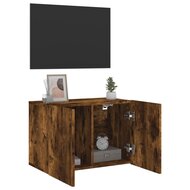 Tv-meubel wandgemonteerd 60x30x41 cm gerookt eikenkleurig 4