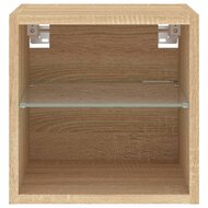 Tv-wandmeubel met LED-verlichting 30x28,5x30 cm sonoma eiken 8