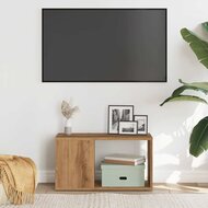 Tv-meubel 60x24x32 cm bewerkt hout artisanaal eikenkleur 4