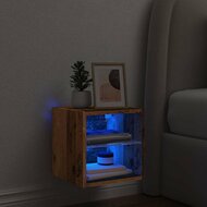 Tv-wandmeubel met LED-verlichting 30x28,5x30 cm oud houtkleurig 5