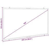 Projectiescherm wandhangend 100 inch 16:9 7