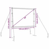 Projectiescherm met statieven 84 inch 4:3 8