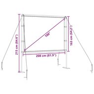 Projectiescherm met statieven 100 inch 4:3 8