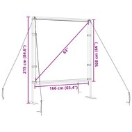 Projectiescherm met statieven 89 inch 1:1 8