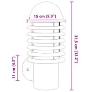 Buitenwandlamp roestvrij staal zwart 7