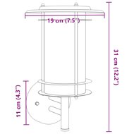 Buitenwandlamp roestvrij staal zwart 7