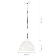 Hanglamp industrieel vintage rond 25 W E27 31 cm wit 8