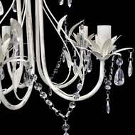 Kristallen kroonluchter met wit elegant design (5 lampen) 3