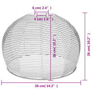 Plafondlampenkap &Oslash;36x26 cm ijzer en papier 6