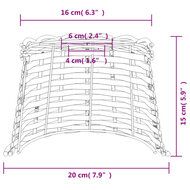 Plafondlampenkap &Oslash;20x15 cm wicker wit 7