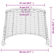 Plafondlampenkap &Oslash;40x26 cm wicker wit 7