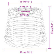 Plafondlampenkap &Oslash;20x15 cm wicker bruin 6