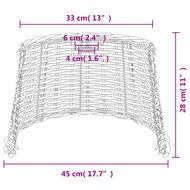 Plafondlampenkap &Oslash;45x28 cm wicker bruin 7