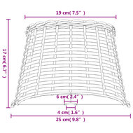 Lampenkap &Oslash;25x17 cm wicker bruin 7