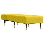 Chaise longue fluweel geel 3