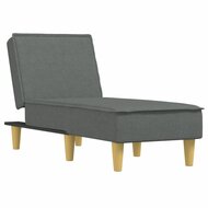 Chaise longue stof donkergrijs 2