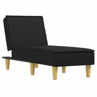 Chaise longue stof zwart 2