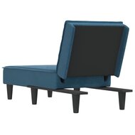 Chaise longue fluweel blauw 5