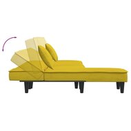 Chaise longue fluweel geel 6