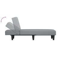 Chaise longue stof lichtgrijs 6