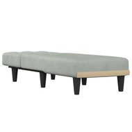 Chaise longue fluweel lichtgrijs 3