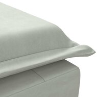 Massage chaise longue met bolster fluweel lichtgrijs 8