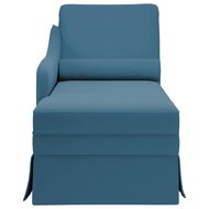 Chaise longue met bolster en rechterarmleuning fluweel blauw 4