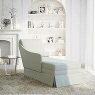 Chaise longue met bolster&amp;rechterarmleuning fluweel lichtgrijs 2