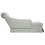 Chaise longue met bolster&amp;rechterarmleuning fluweel lichtgrijs 5