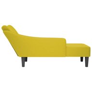 Chaise longue met rechterarmleuning fluweel geel 5