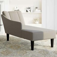 Chaise longue met rechterarmleuning stof taupe 3