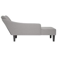 Chaise longue met rechterarmleuning stof wolk grijs 5