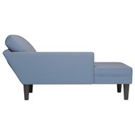 Chaise longue met kussen corduroy stof blauw 5