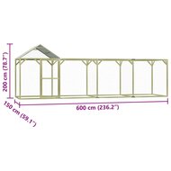 Kippenhok 6x1,5x2 m staal 7