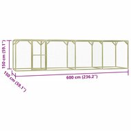 Kippenhok 6x1,5x1,5 m staal 6