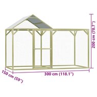 Kippenhok 3x1,5x2 m ge&iuml;mpregneerd grenenhout 7