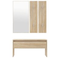 Garderobe set bewerkt hout sonoma eiken 5