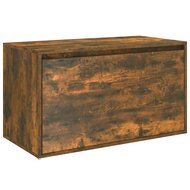 Halbankje 80x40x45 cm bewerkt hout gerookt eikenkleurig 2