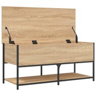 Opbergbankje 100x42,5x47 cm bewerkt hout sonoma eikenkleurig 6