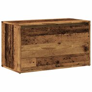 Halbankje 80x40x45 cm bewerkt hout oud houtkleurig 2