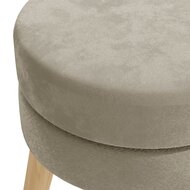 Hocker rond fluweel donkergrijs 4