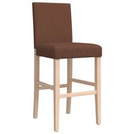 Barstoelen 2 st massief rubberhout en stof 4