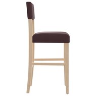 Barstoelen 2 st massief rubberhout en kunstleer 6