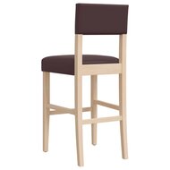 Barstoelen 2 st massief rubberhout en kunstleer 7