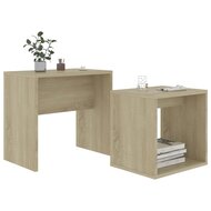 Salontafelset 48x30x45 cm bewerkt hout sonoma eikenkleurig 3