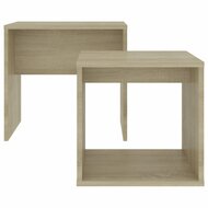 Salontafelset 48x30x45 cm bewerkt hout sonoma eikenkleurig 4