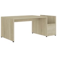 Salontafel 90x45x35 cm bewerkt hout sonoma eikenkleurig 2