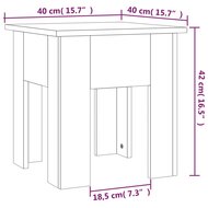 Salontafel 40x40x42 cm bewerkt hout gerookt eikenkleur 7